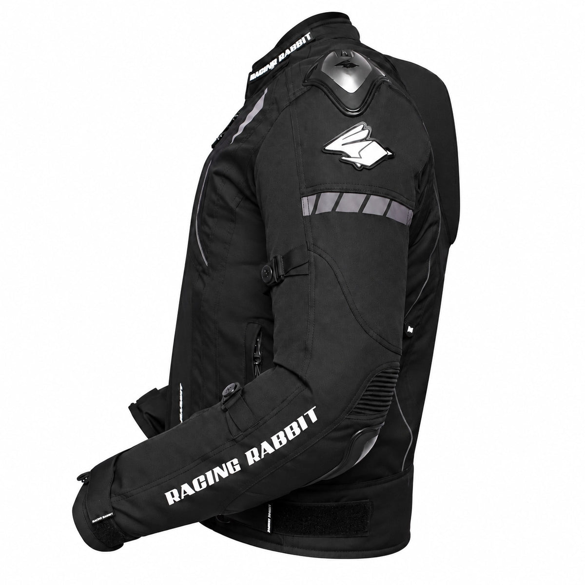 Jaqueta de Moto Racing Rabbit HAWKER PRO Esportiva Impermeável e Proteções CE Preta