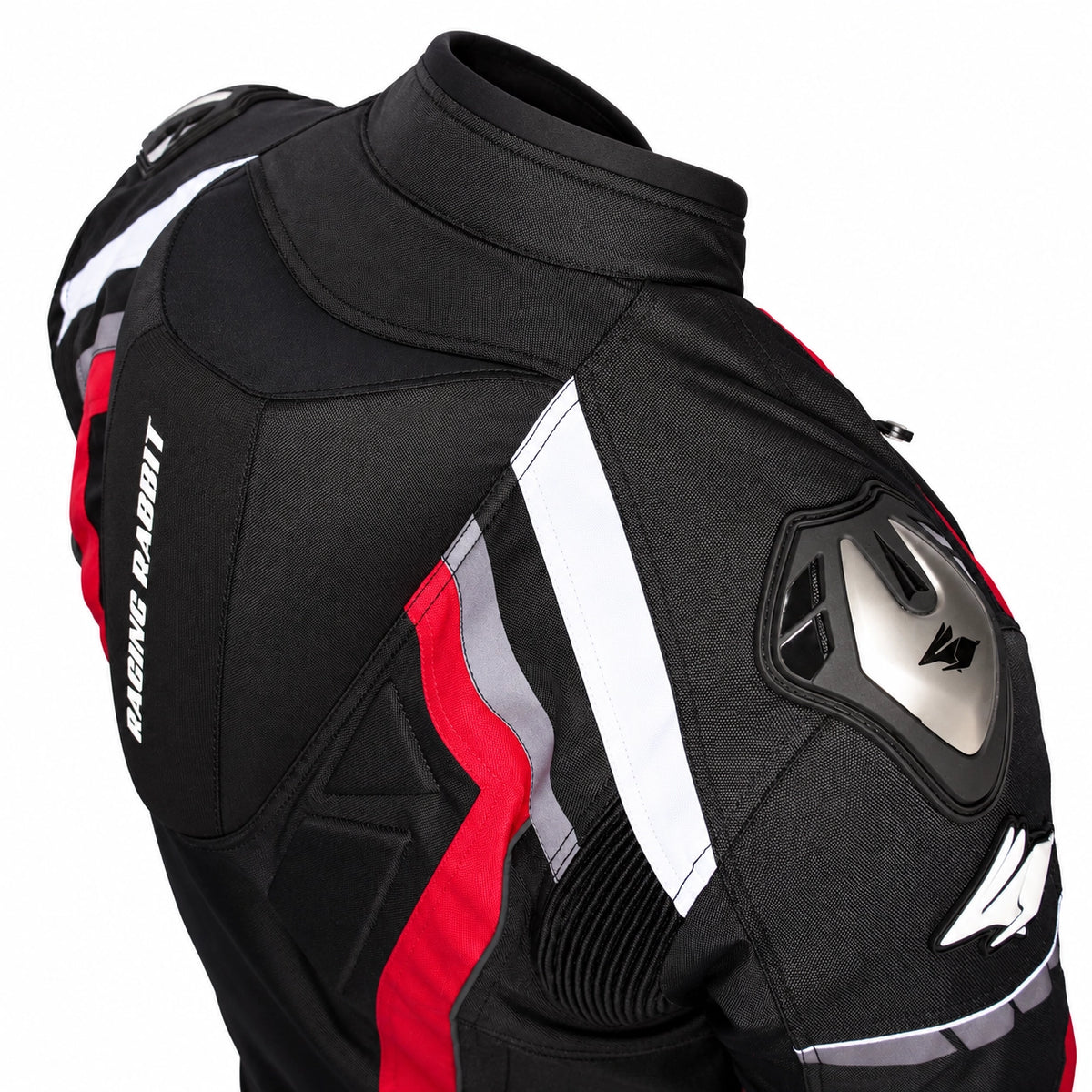 Jaqueta de Moto Racing Rabbit HAWKER PRO Esportiva Impermeável e Proteções CE Vermelha