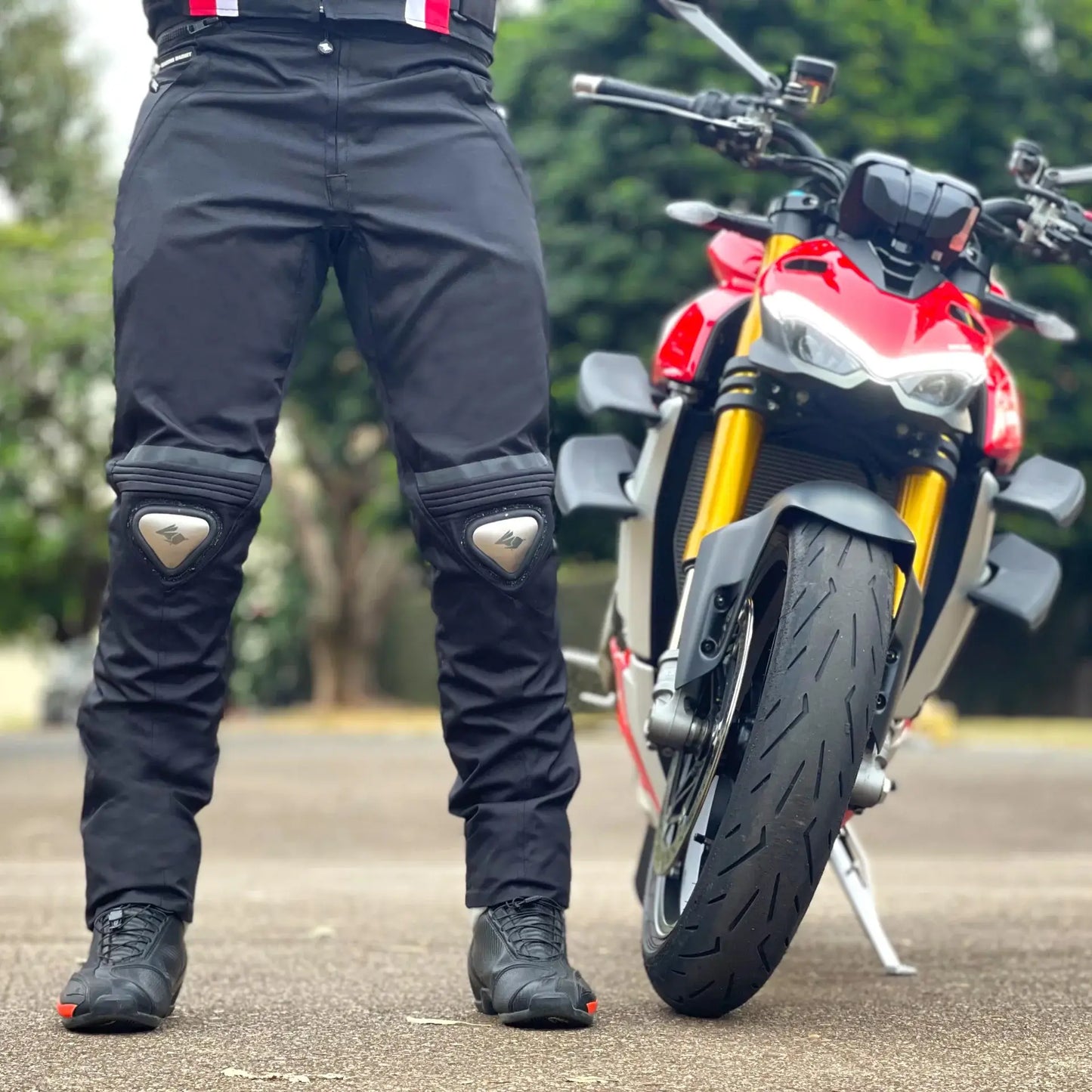 Calça Moto Racing Rabbit Bullet Pro Impermeável com Proteção Interna