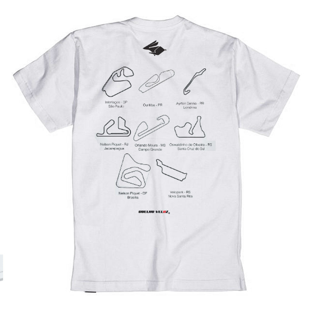 Camiseta Motociclista na Cor Branca Racing Rabbit | Coelho Veloz