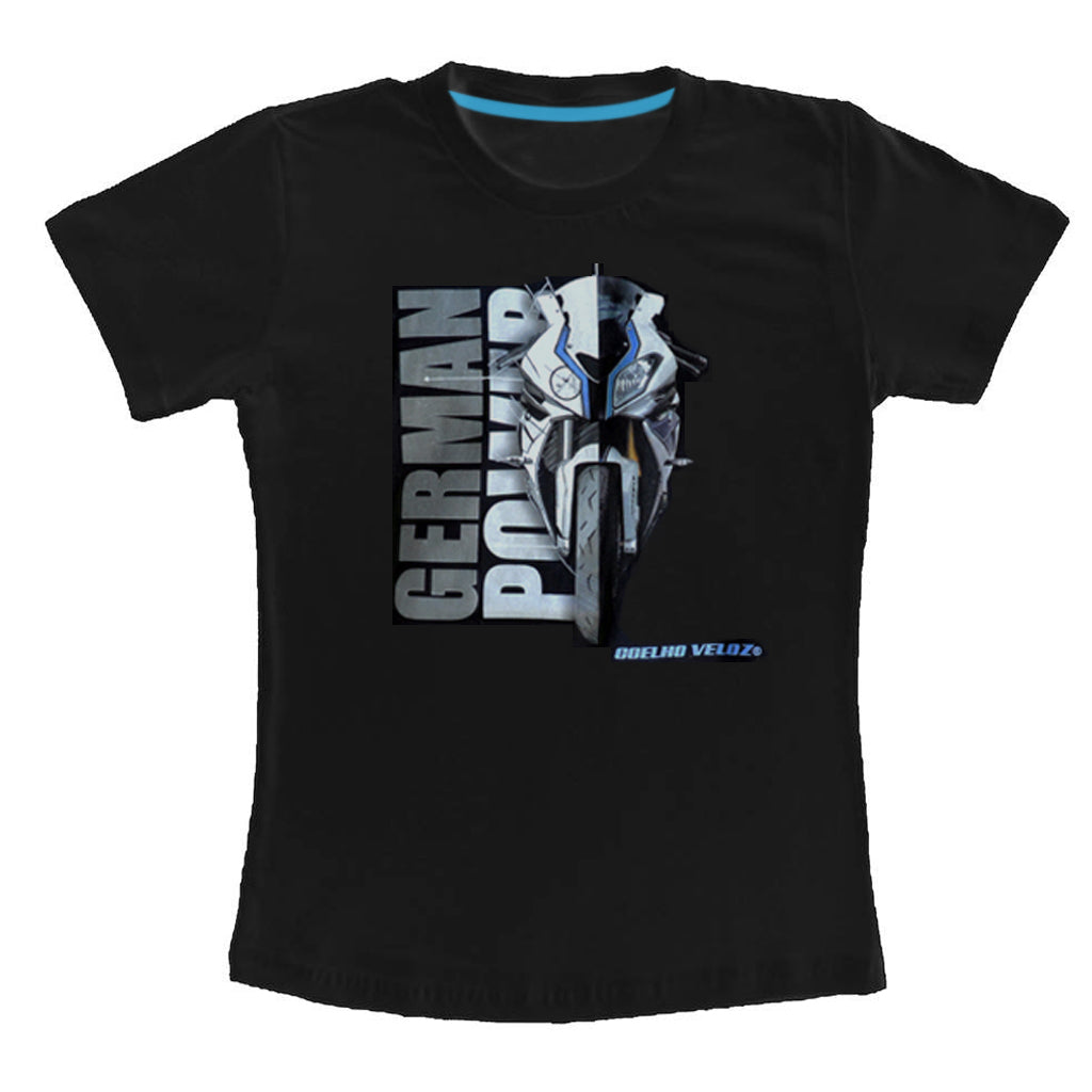 Camiseta Motociclista na Cor Preta Racing Rabbit | Coelho Veloz