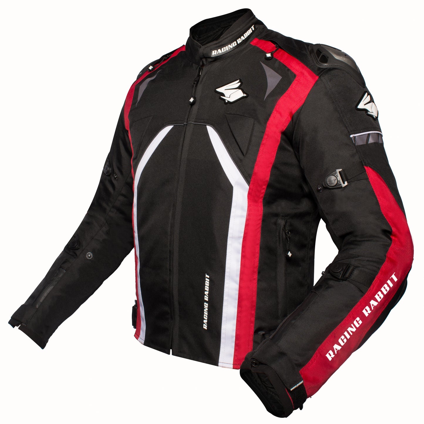 Jaqueta Racing Rabbit Hawker Pro Motociclista com Proteção Interna, Impermeável, Esportiva, cupim, masculina, Vermelha Jaqueta Motoqueiro