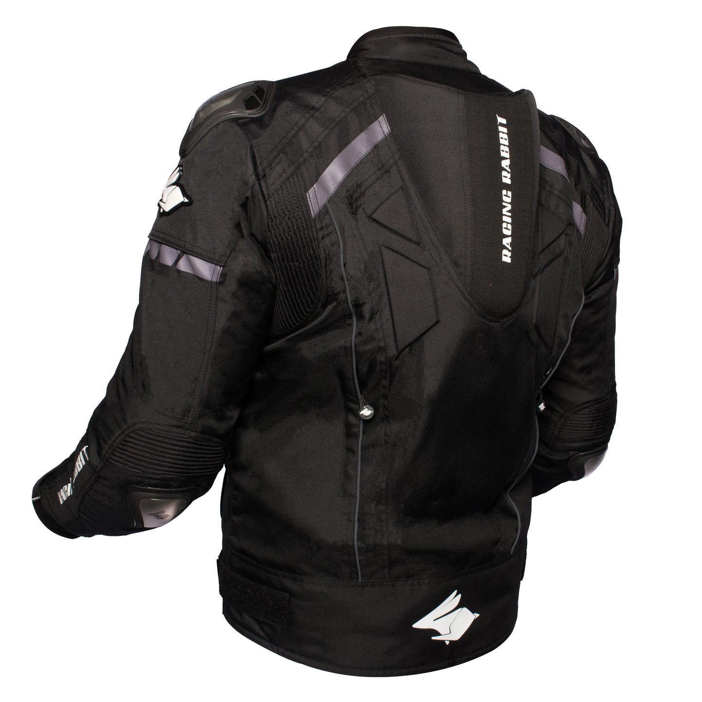Jaqueta Racing Rabbit Hera Feminina Motociclista com Proteção Interna, Impermeável, Ventilada, Forro Térmico, Refletivos, Preta, Masculina, 5 em 1 Jaqueta Motoqueiro