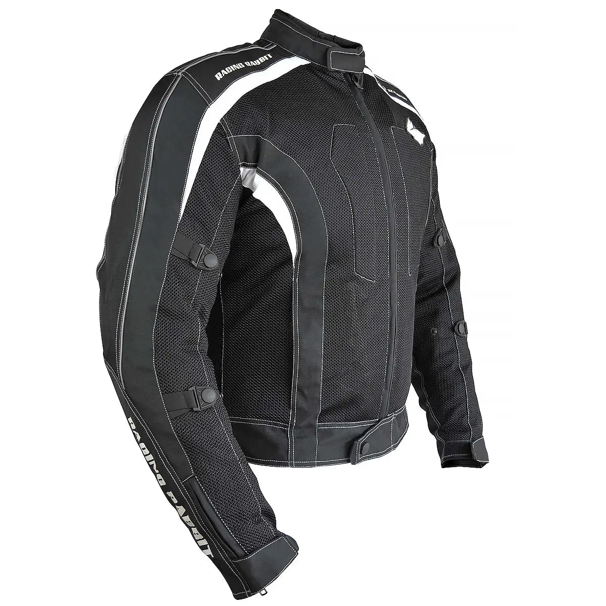 Jaqueta Racing Rabbit Black Wind Motociclista com Proteção Interna, Impermeável, Ventilada, Forro Térmico, Refletivos, Preta, Masculina, 5 em 1 Blusa Moto
