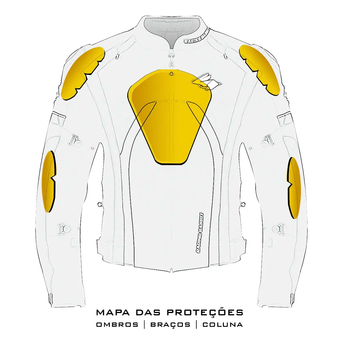 Jaqueta Racing Rabbit Hawker Pro Motociclista com Proteção Interna, Impermeável, Esportiva, cupim, masculina, preta