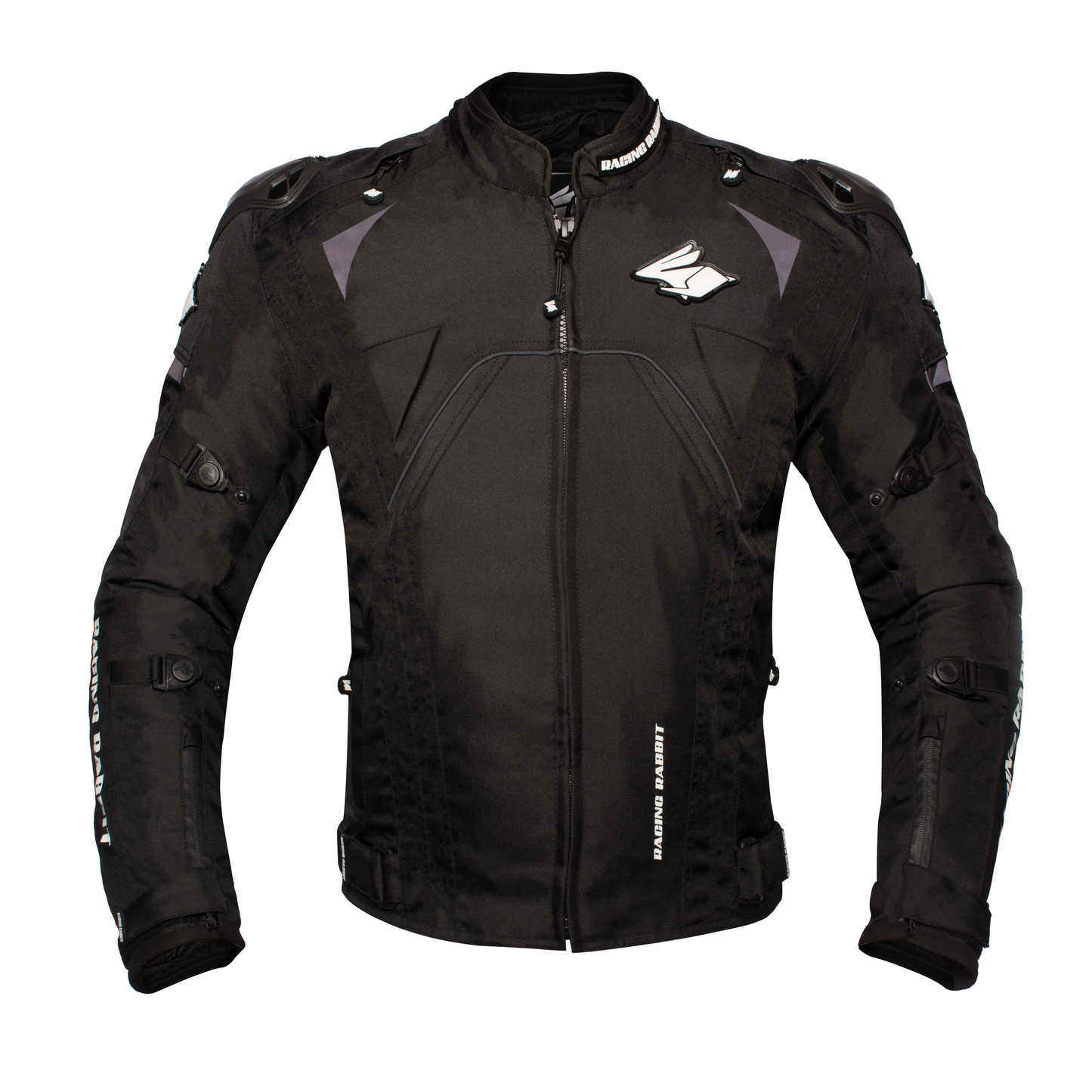 Jaqueta Racing Rabbit Hera Feminina Motociclista com Proteção Interna, Impermeável, Ventilada, Forro Térmico, Refletivos, Preta, Masculina, 5 em 1 Jaqueta Motoqueiro