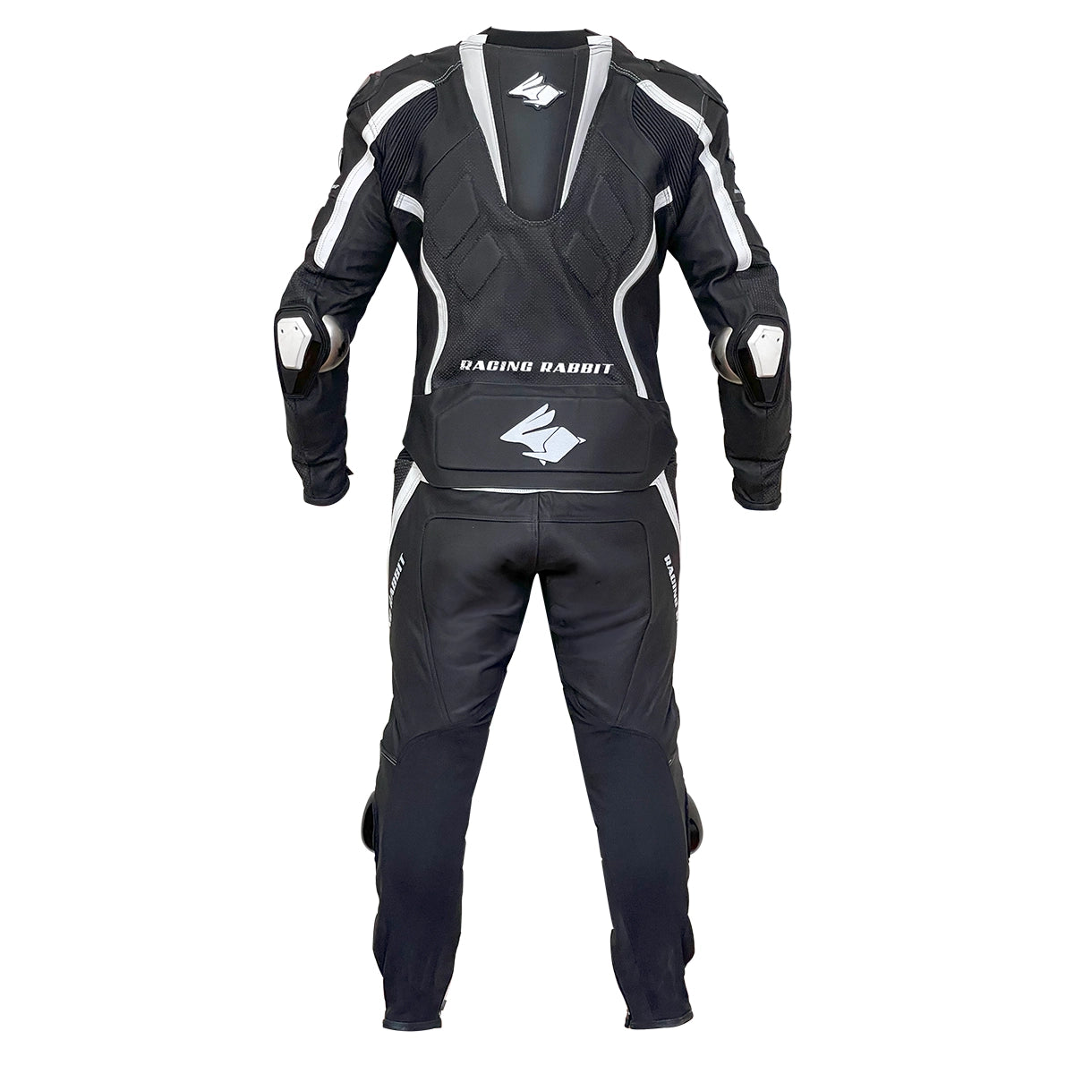 Macacão Motociclista Racing Rabbit Modelo Vortex 2 peças em couro bovino, com proteções interna C.E, Proteções externas metálicas, couro ventilado, painéis em elastano. Maximo de conforto e segurança para pilotar sua motocicleta.