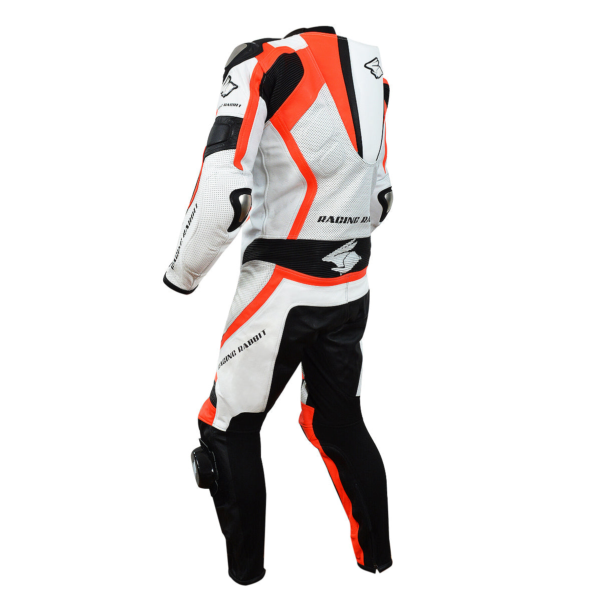Macacao Motociclista Racing Rabbit Energy Esportivo em Couro Ventilado com Proteções Moto Racing Speed 1 peça