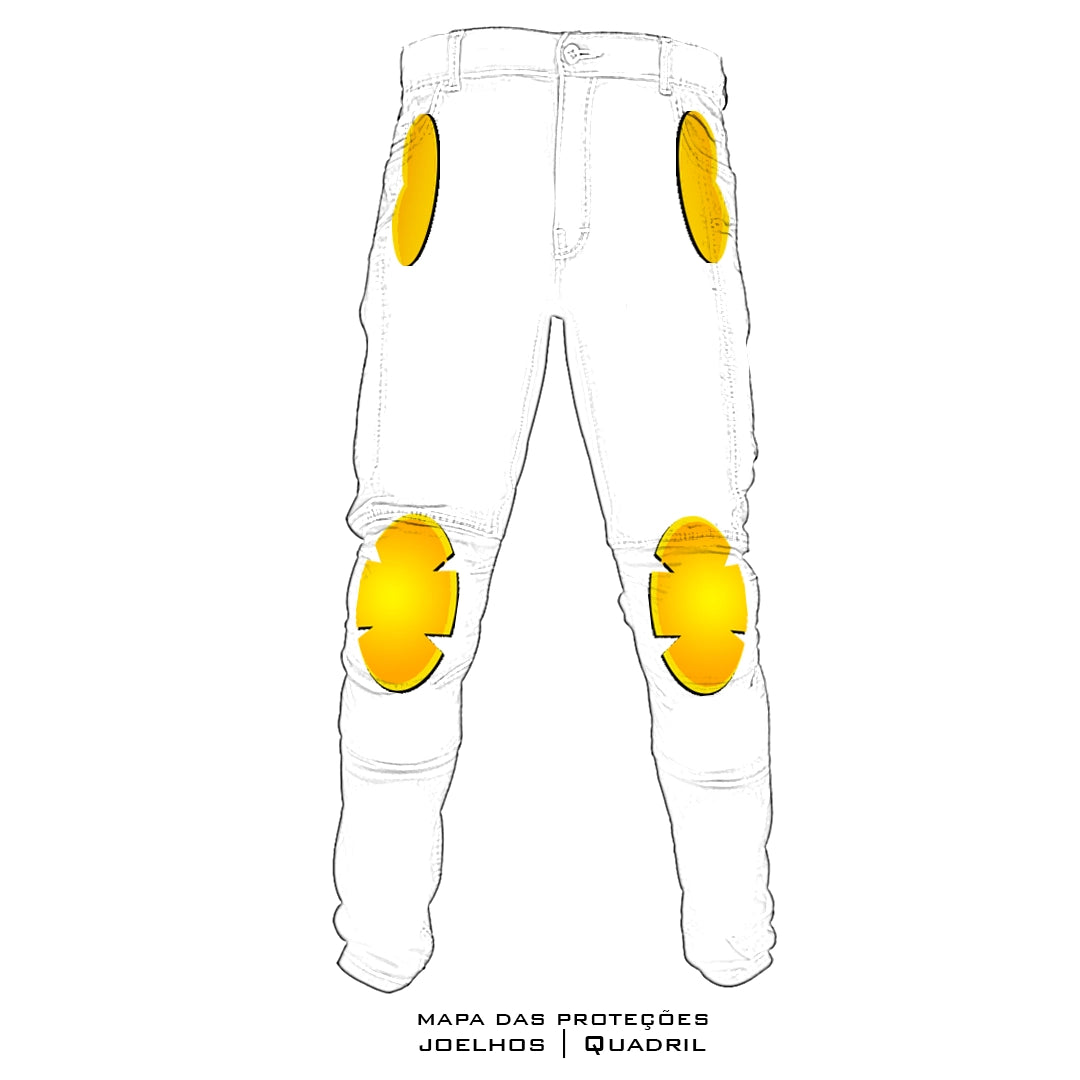 Calça Jeans Motociclista Racing Rabbit com Proteções Internas Speed Two