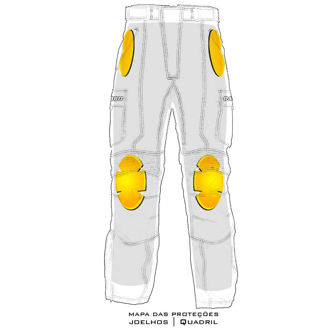 Calça Moto Racing Rabbit Zero, Térmica, Impermeável com Proteção Interna