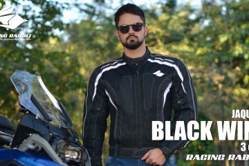 jaqueta motociclista impermeavel 3 em 1 racing rabbit black wind impermeável