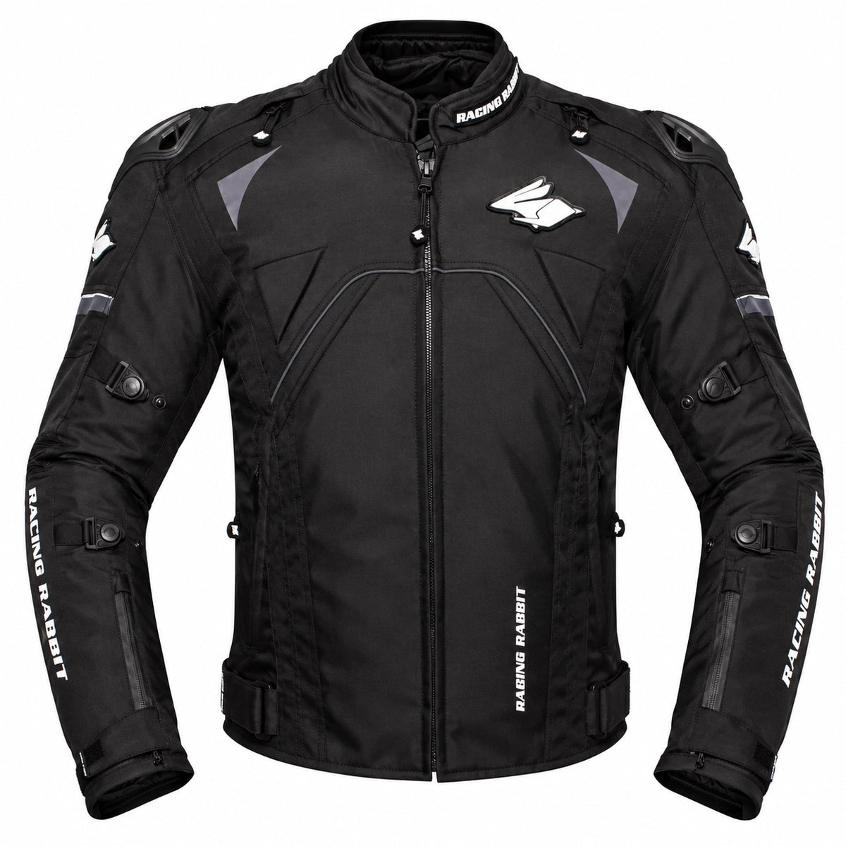 Jaqueta de Moto Racing Rabbit HAWKER PRO Esportiva Impermeável e Proteções CE Preta