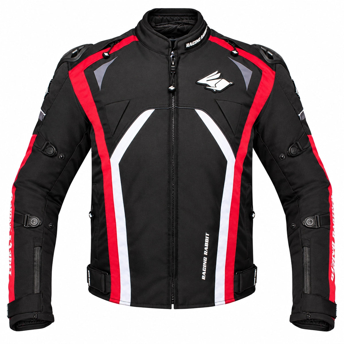 Jaqueta de Moto Racing Rabbit HAWKER PRO Esportiva Impermeável e Proteções CE Vermelha