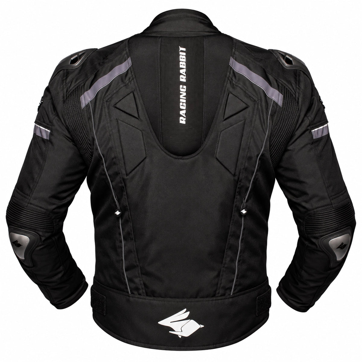 Jaqueta de Moto Racing Rabbit HAWKER PRO Esportiva Impermeável e Proteções CE Preta