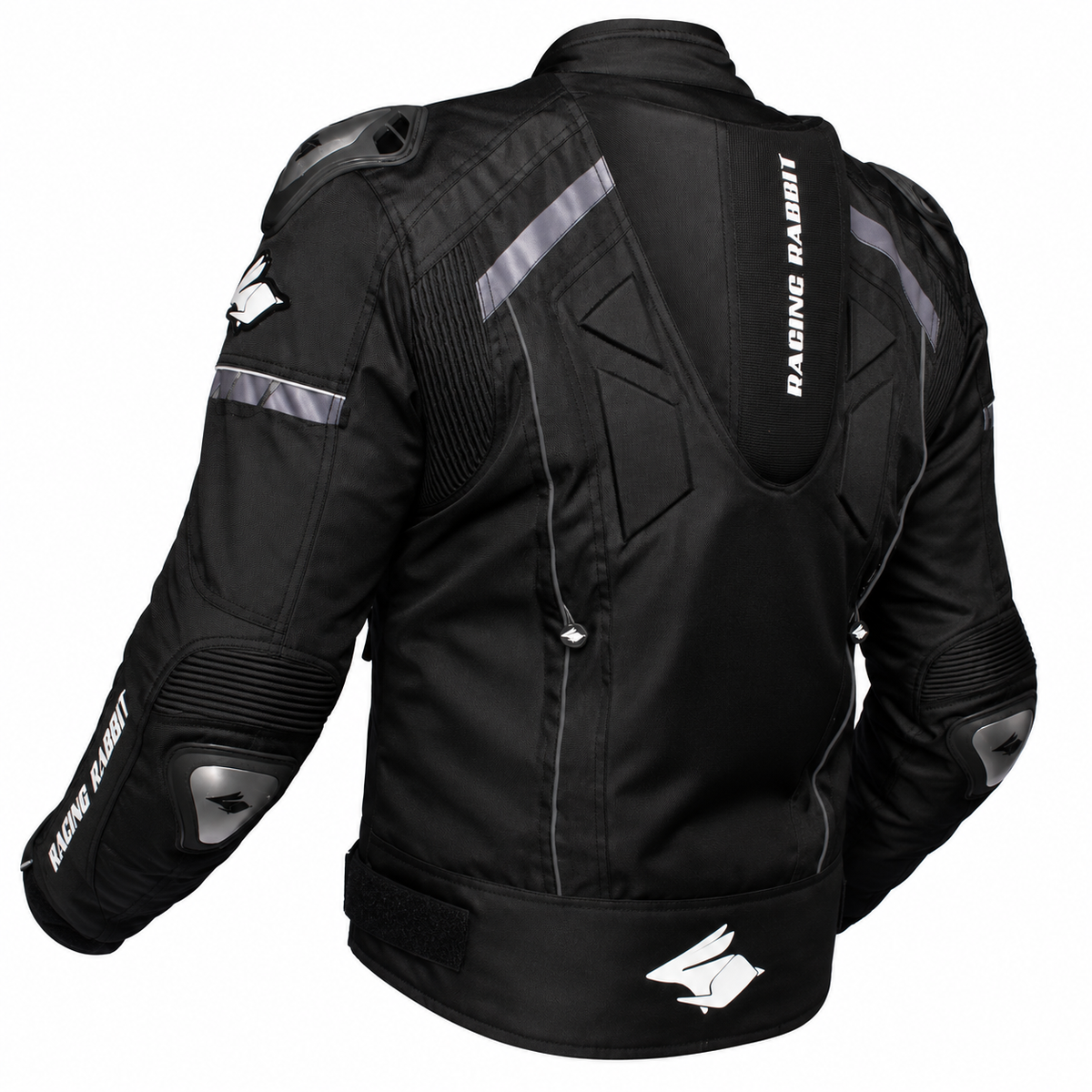 Jaqueta de Moto Racing Rabbit HAWKER PRO Esportiva Impermeável e Proteções CE Preta