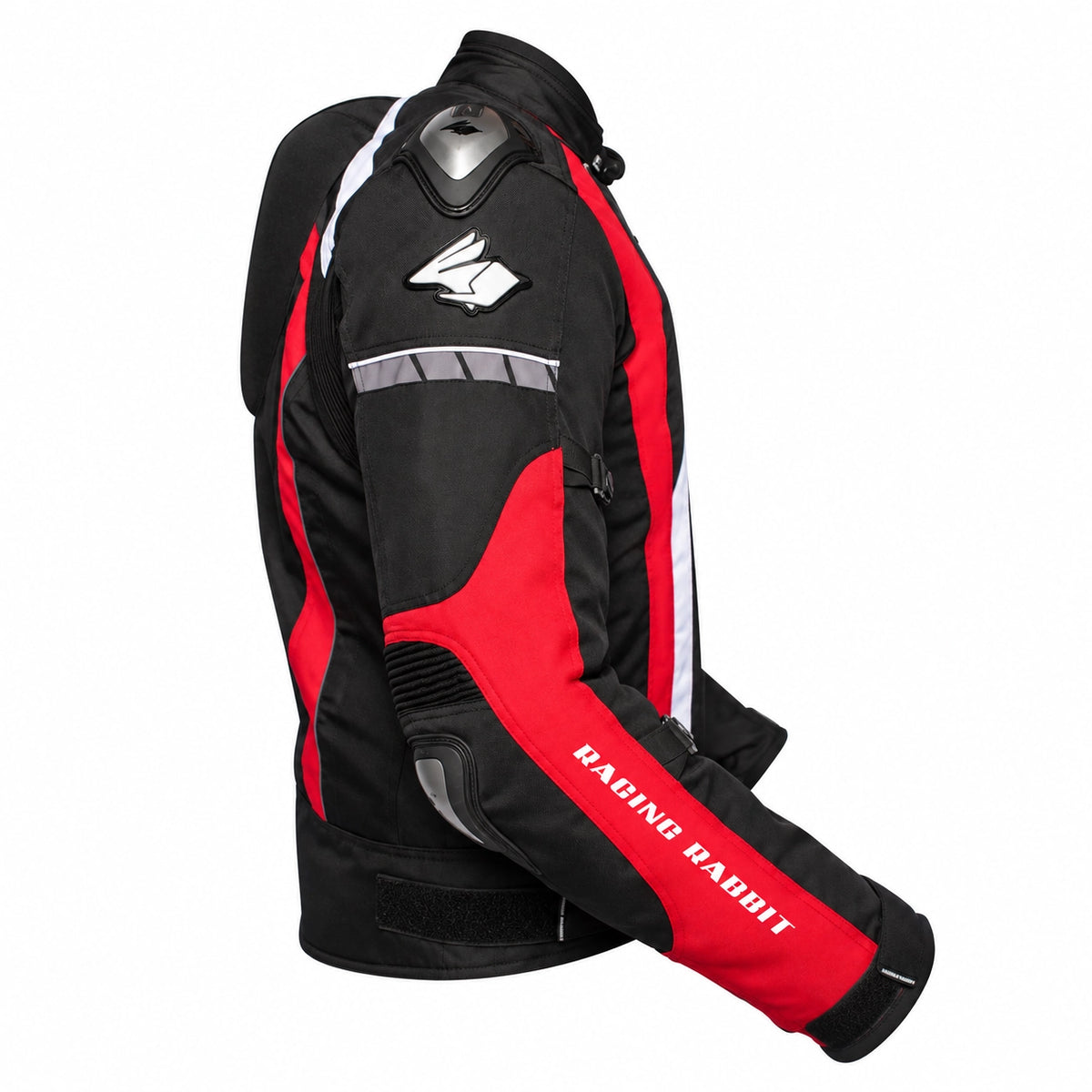 Jaqueta de Moto Racing Rabbit HAWKER PRO Esportiva Impermeável e Proteções CE Vermelha