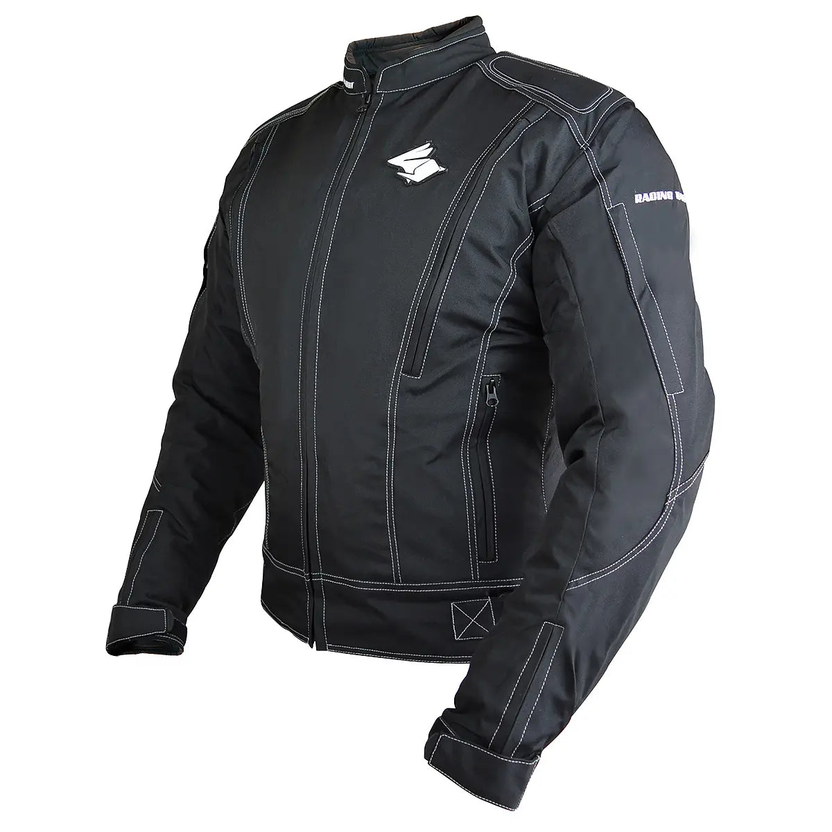 Jaqueta Motociclista Impermeável All Black com Proteção Racing