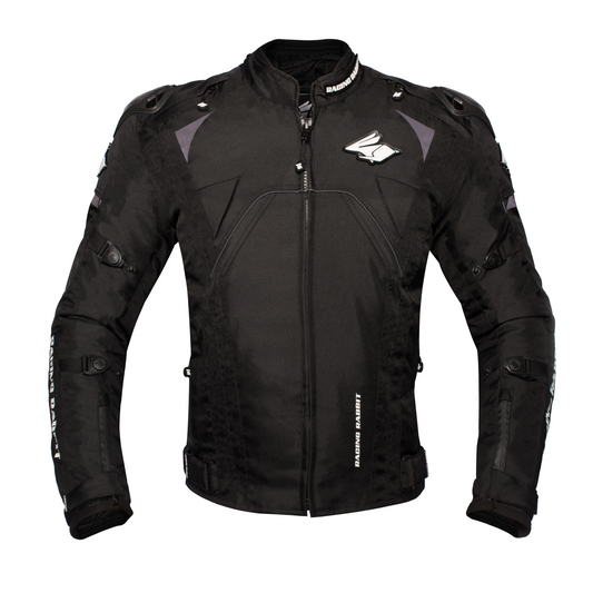 Jaqueta Racing Rabbit Hera Feminina Motociclista com Proteção Interna, Impermeável, Ventilada, Forro Térmico, Refletivos, Preta, Masculina, 5 em 1 Jaqueta Motoqueiro
