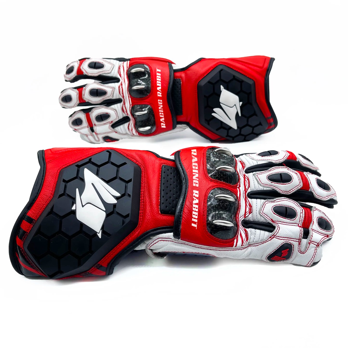 Luva Racing Rabbit SR2 em couro com proteção