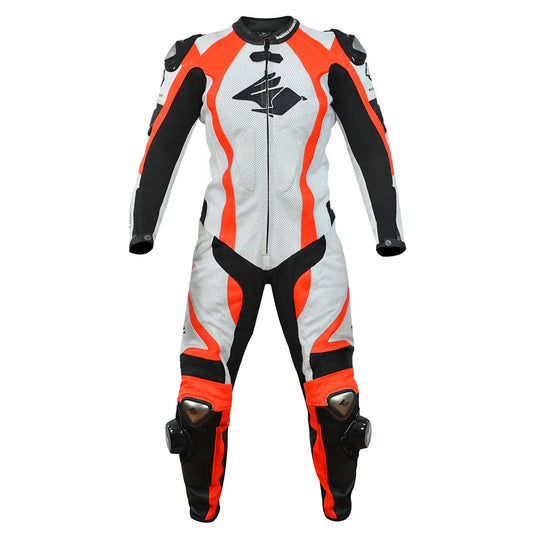 Macacão Energy de couro com sliders e proteções C.E.