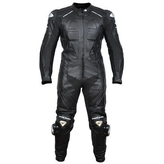 Macacao Motociclista Racing Rabbit TT Pro Esportivo em Couro Ventilado com Proteções Moto Racing Speed 1 peça, cor preto, masculino