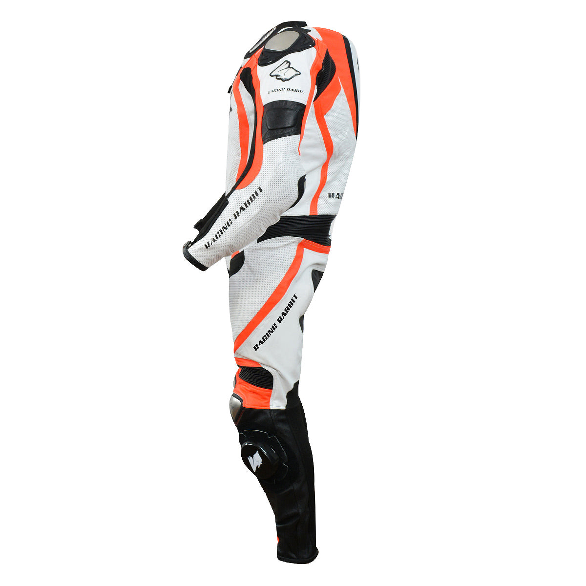 Macacao Motociclista Racing Rabbit Energy Esportivo em Couro Ventilado com Proteções Moto Racing Speed 1 peça