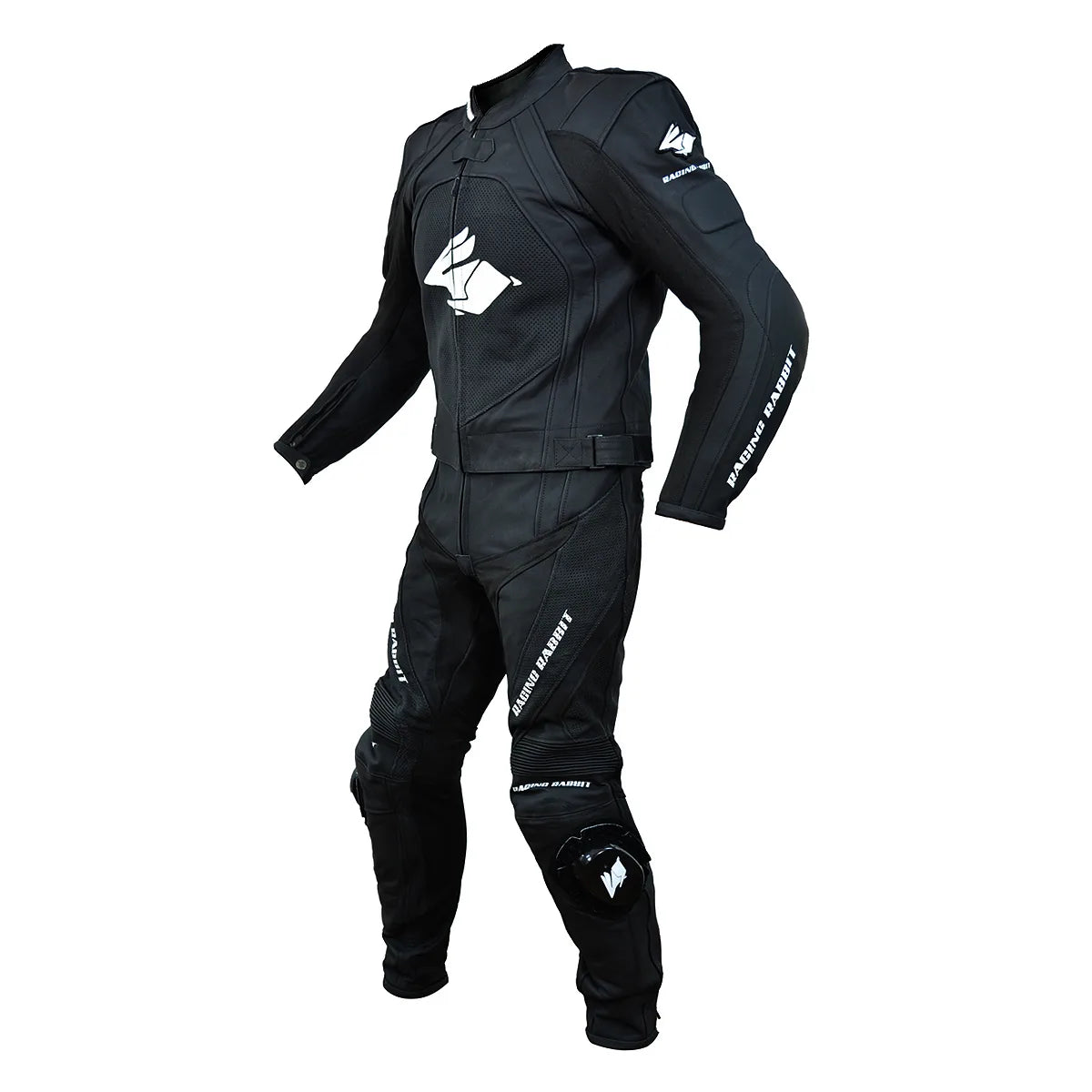 Macacao Motociclista Racing Rabbit Le Mans Esportivo em Couro Ventilado com Proteções Moto Racing Speed 2 peça